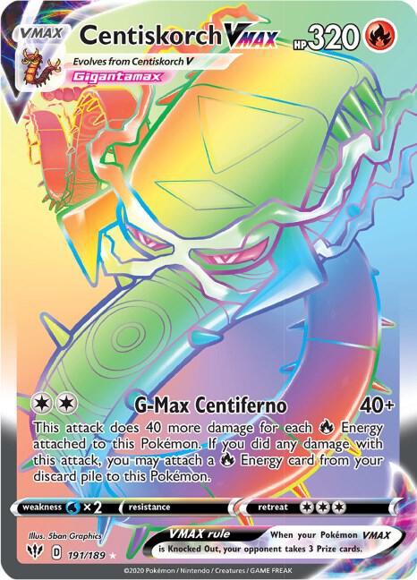 Centiskorch VMAX 191/189 - NM