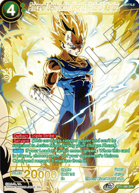 Prince of Destruction Vegeta, Prideful Warrior (SPR) (BT11-066) (DBS-B11)