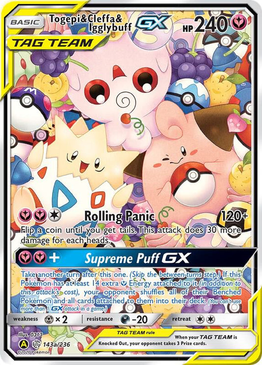 Togepi & Cleffa & Igglybuff GX 143a/236 - NM