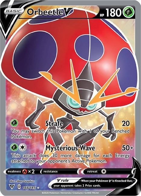 Orbeetle V (Full Art) (166/185) (SWSH04)