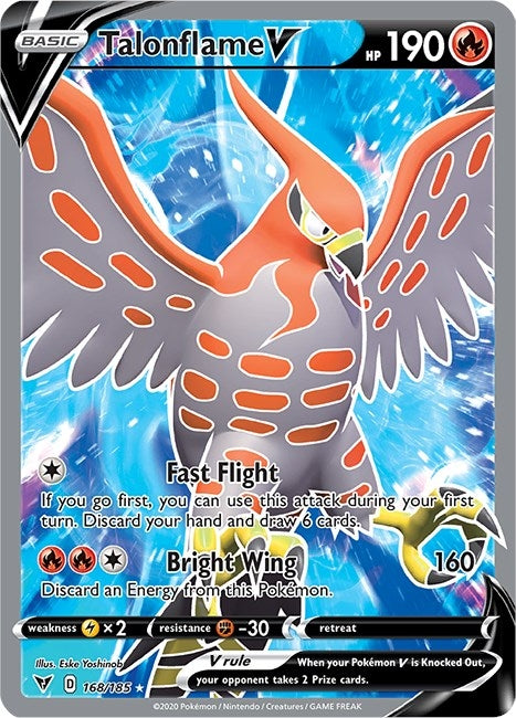 Talonflame V (Full Art) (168/185) (SWSH04)