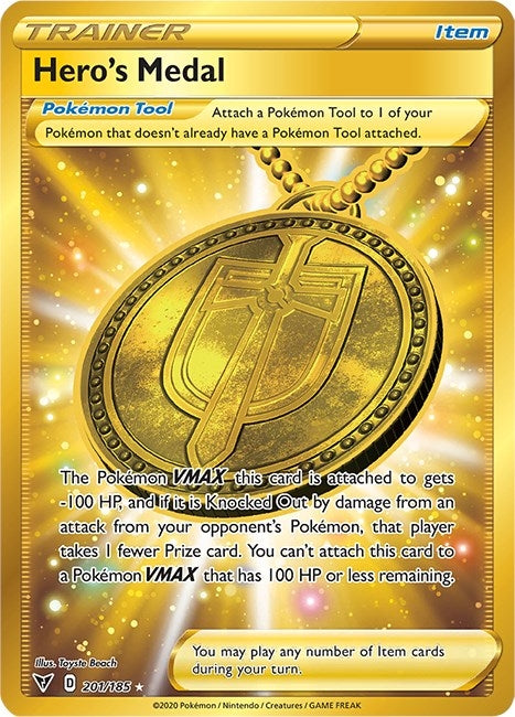 Hero's Medal (Secret) (201/185) (SWSH04)