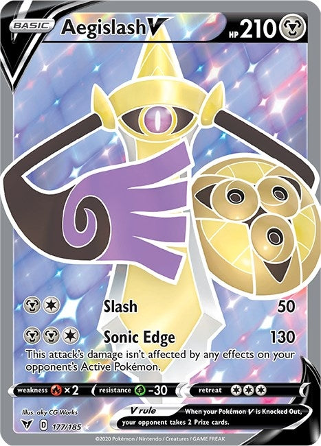 Aegislash V (Full Art) (177/185) (SWSH04)