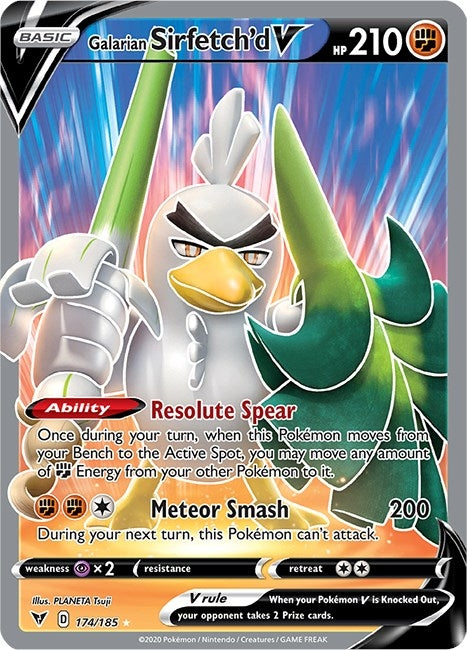 Galarian Sirfetch'd V (Full Art) (174/185) (SWSH04)