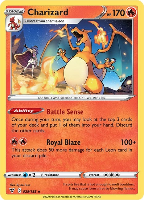 Charizard - 25/185 (Cracked Ice Holo) (025/185) (PR)