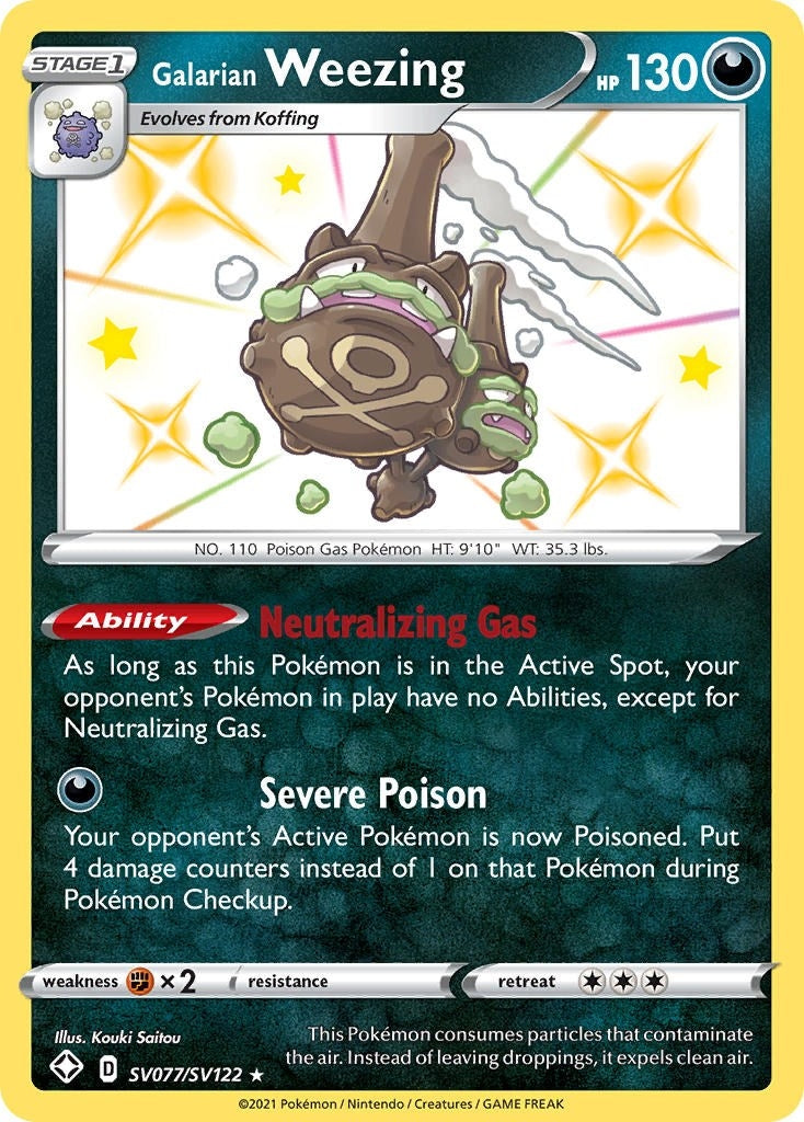 Galarian Weezing (SV077/SV122) (SHFSV)