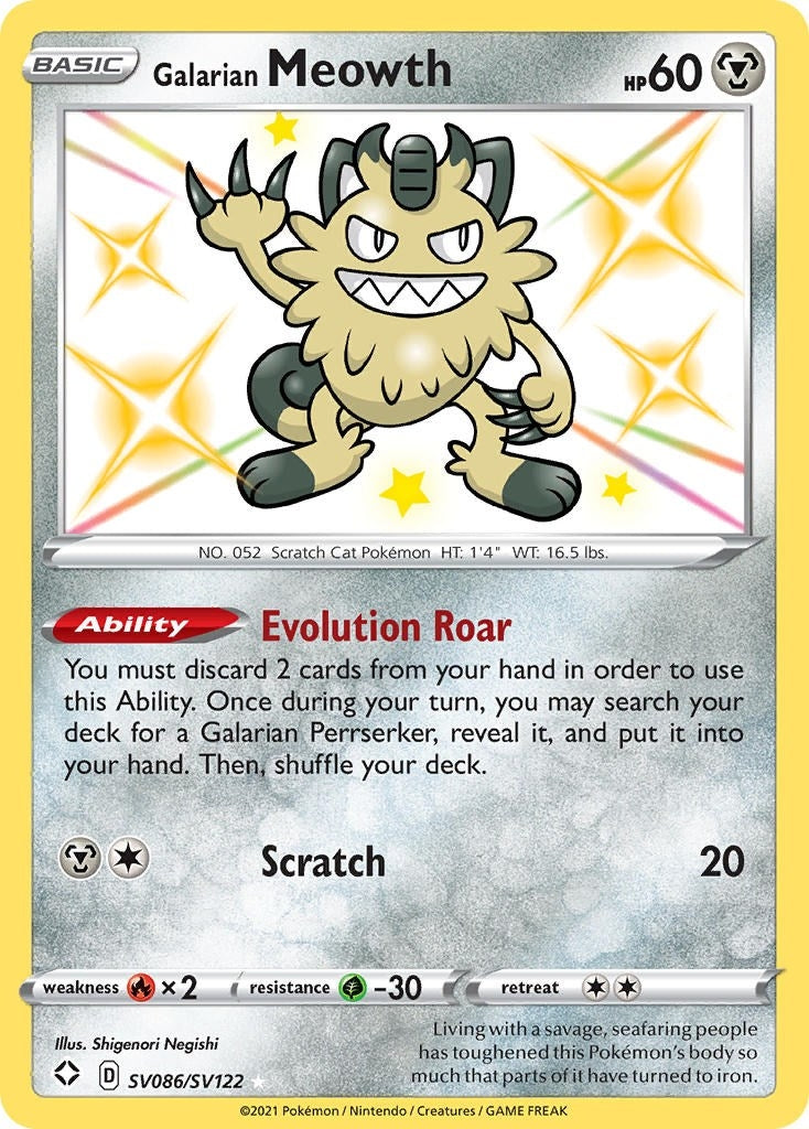 Galarian Meowth (SV086/SV122) (SHFSV)