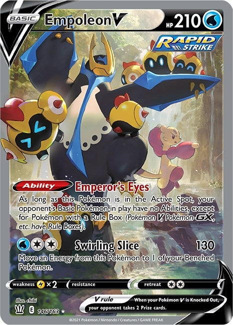 Empoleon V (Alternate Full Art) (146/163) (SWSH05)