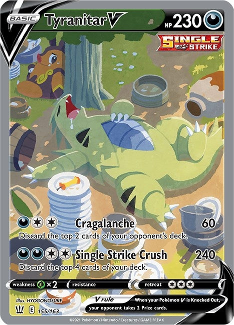 Tyranitar V (Alternate Full Art) (155/163) (SWSH05)