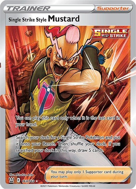 Single Strike Style Mustard (Full Art) (163/163) (SWSH05)