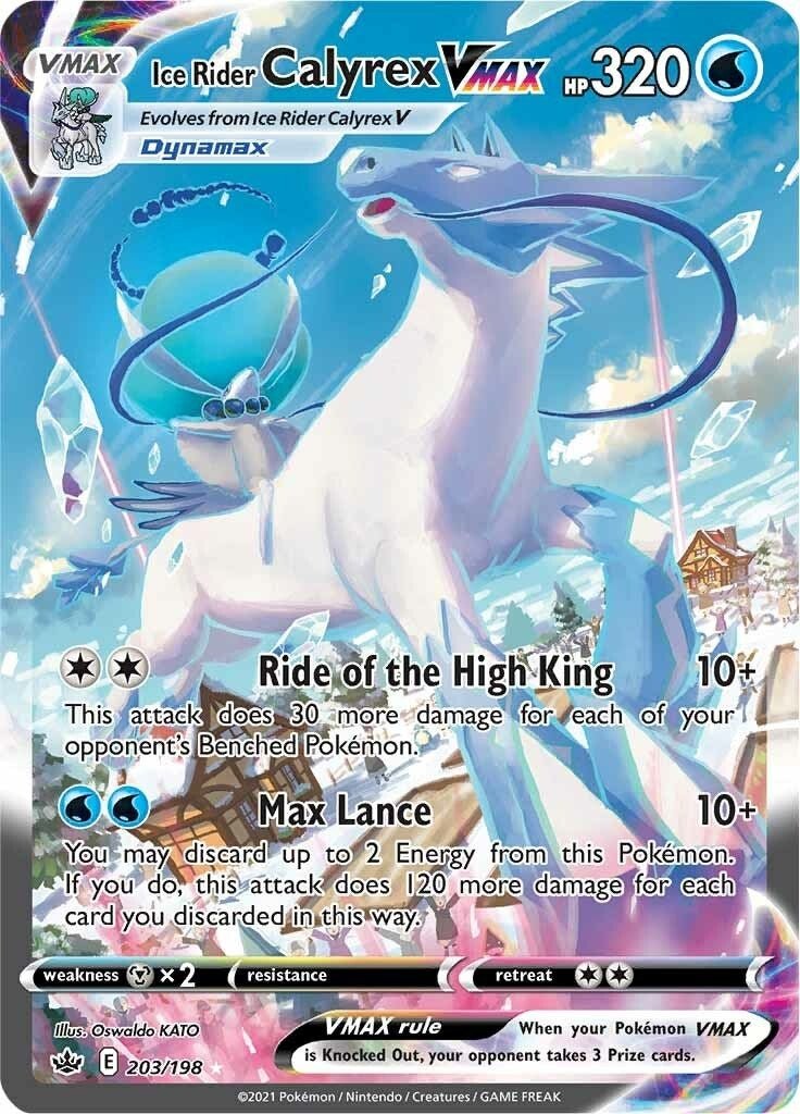 Ice Rider Calyrex VMAX (Alternate Art Secret) (203/198) (SWSH06)