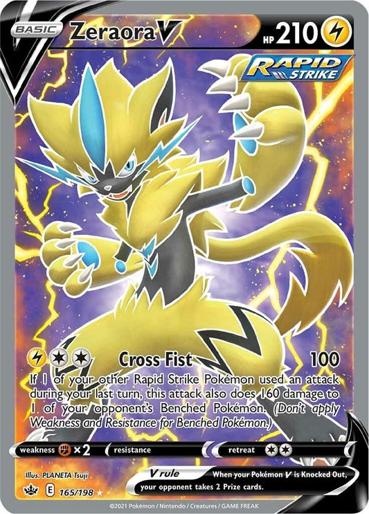 Zeraora V (Full Art) (165/198) (SWSH06)