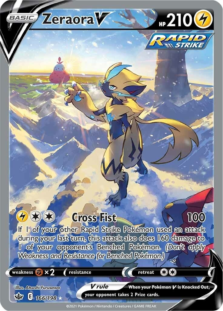 Zeraora V (Alternate Full Art) (166/198) (SWSH06)