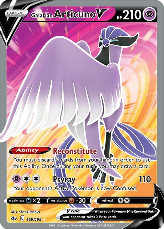 Galarian Articuno V (Full Art) (169/198) (SWSH06)