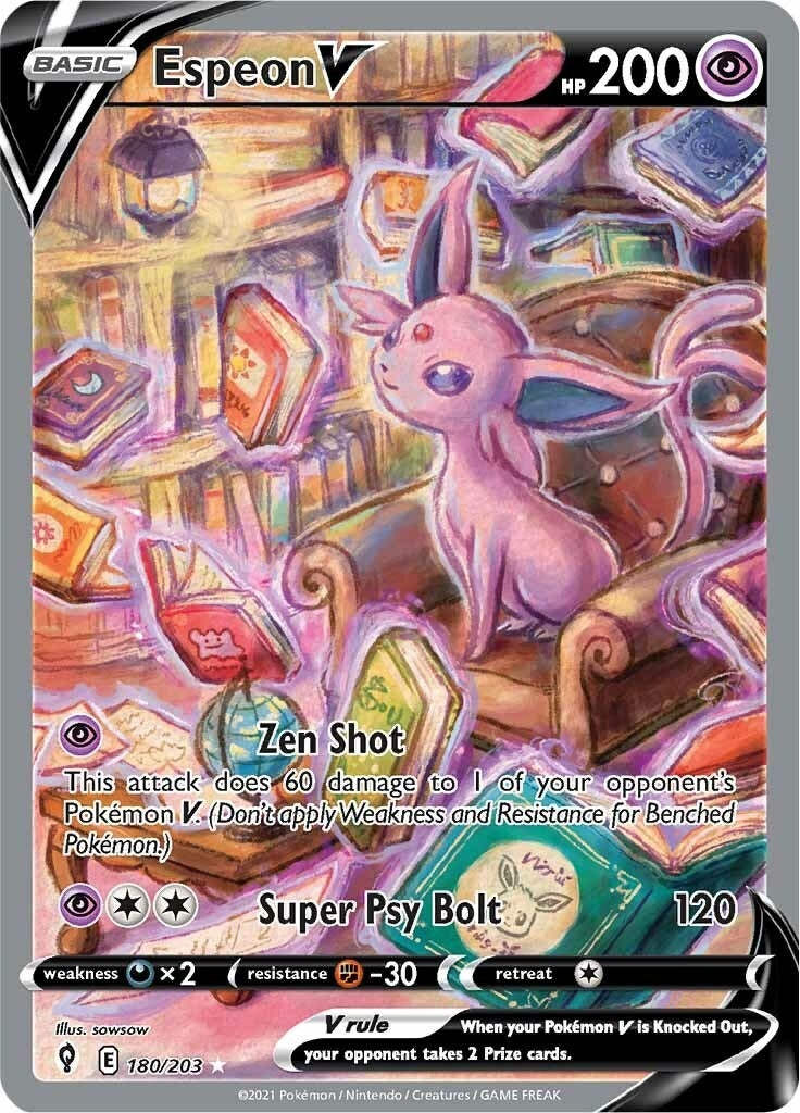 Espeon V (Alternate Full Art) (180/203) (SWSH07)