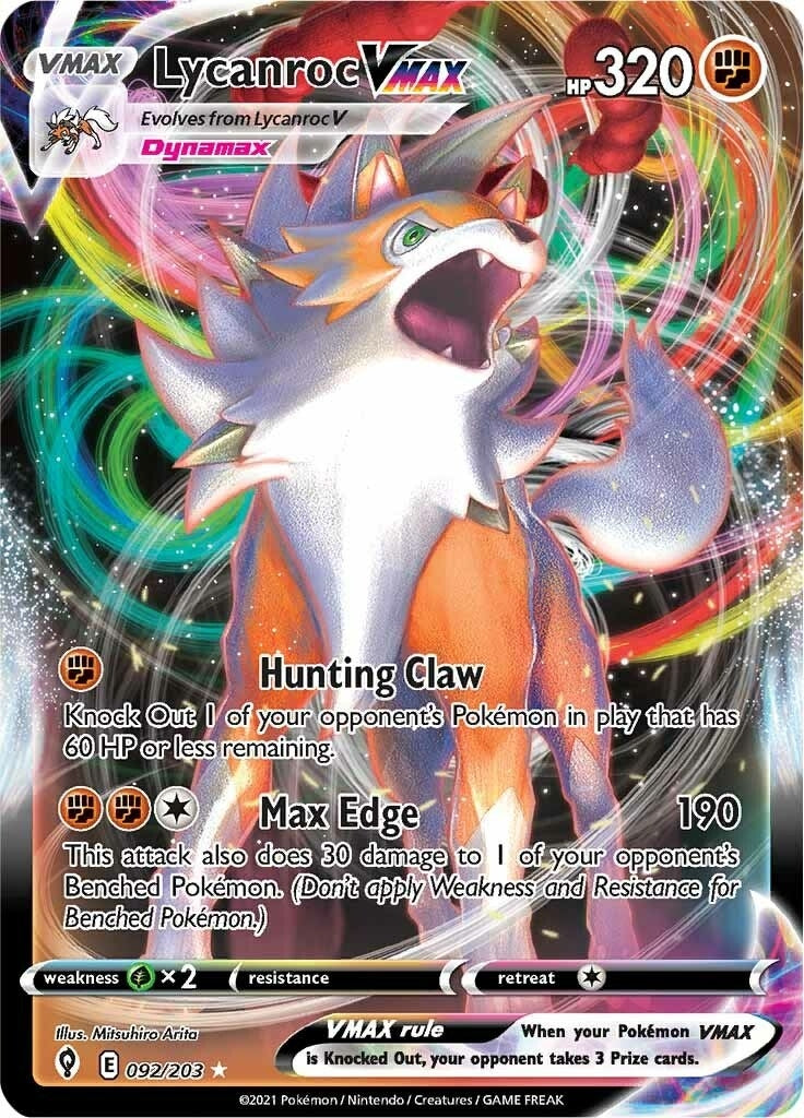Lycanroc VMAX (092/203) (SWSH07)