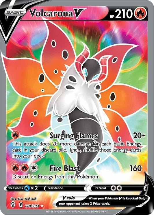 Volcarona V (Full Art) (170/203) (SWSH07)