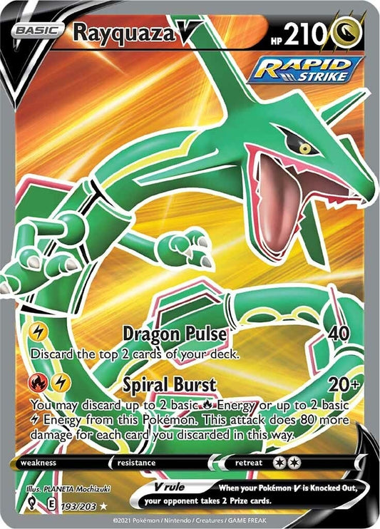 Rayquaza V (Full Art) (193/203) (SWSH07)