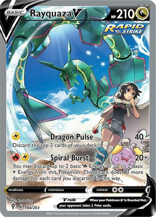 Rayquaza V (Alternate Full Art) (194/203) (SWSH07)