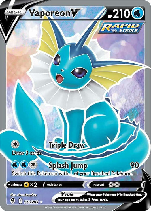 Vaporeon V 172/203 - NM