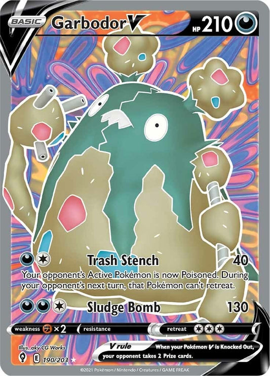 Garbodor V (Full Art) (190/203) (SWSH07)