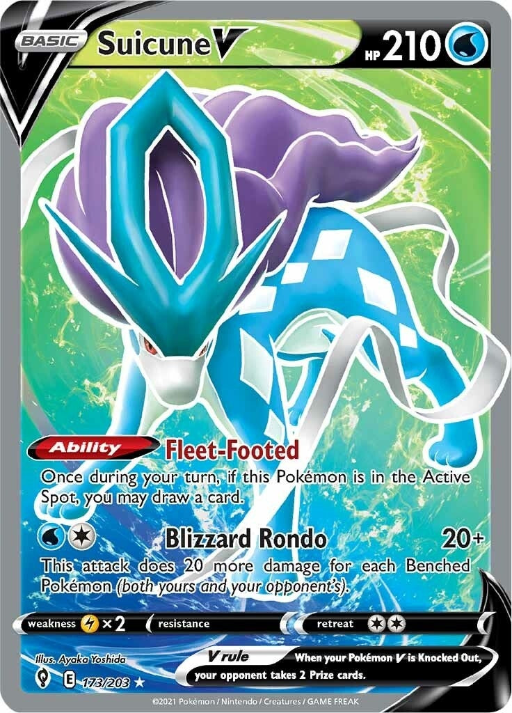 Suicune V (Full Art) (173/203) (SWSH07)