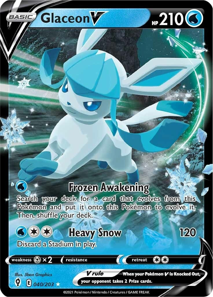 Glaceon V (040/203) (SWSH07)