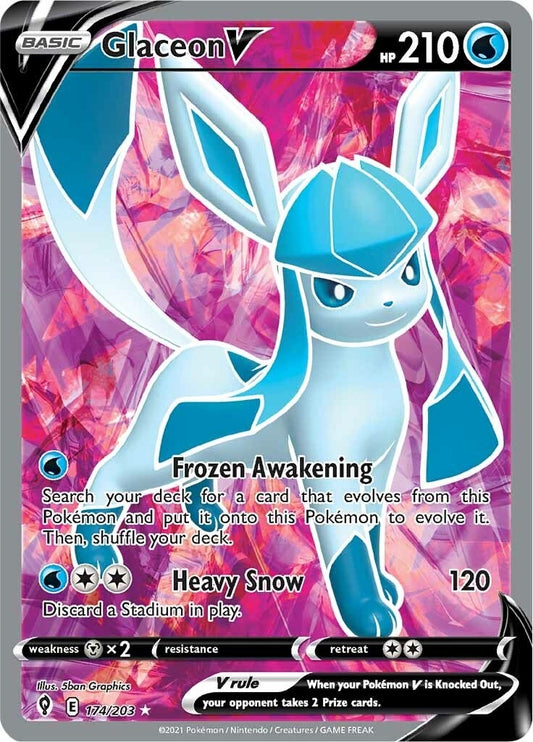 Glaceon V (Full Art) (174/203) (SWSH07)