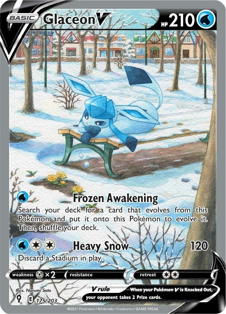 Glaceon V (Alternate Full Art) (175/203) (SWSH07)
