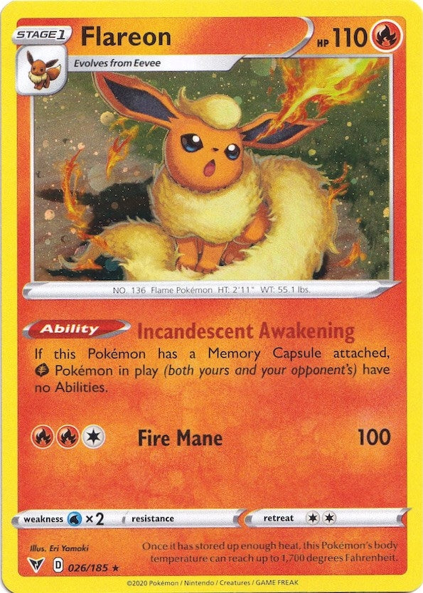 Flareon - 026/185 (Cosmos Holo) (026/185) (MCAP)