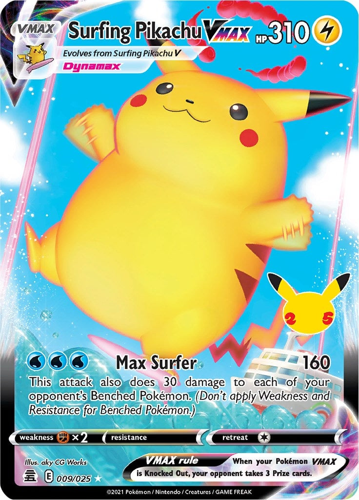 Surfing Pikachu VMAX (009/025) (CLB)