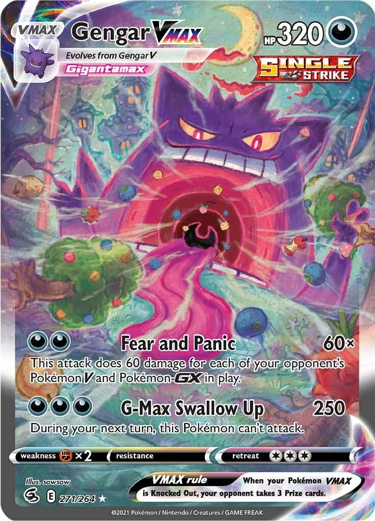 Gengar VMAX (Alternate Art Secret) (271/264) (SWSH08)