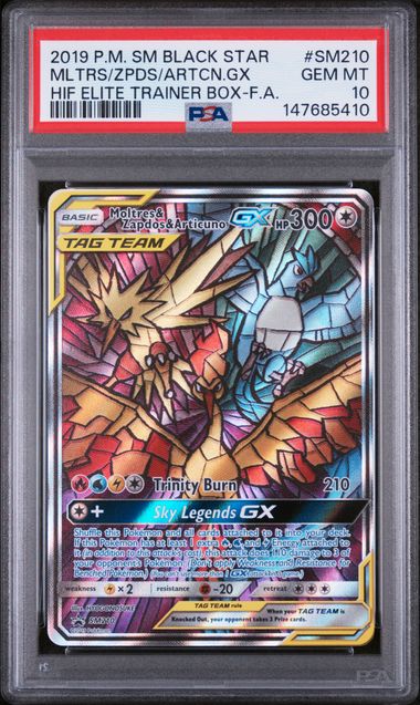 Moltres & Zapdos & Articuno GX PSA 10
