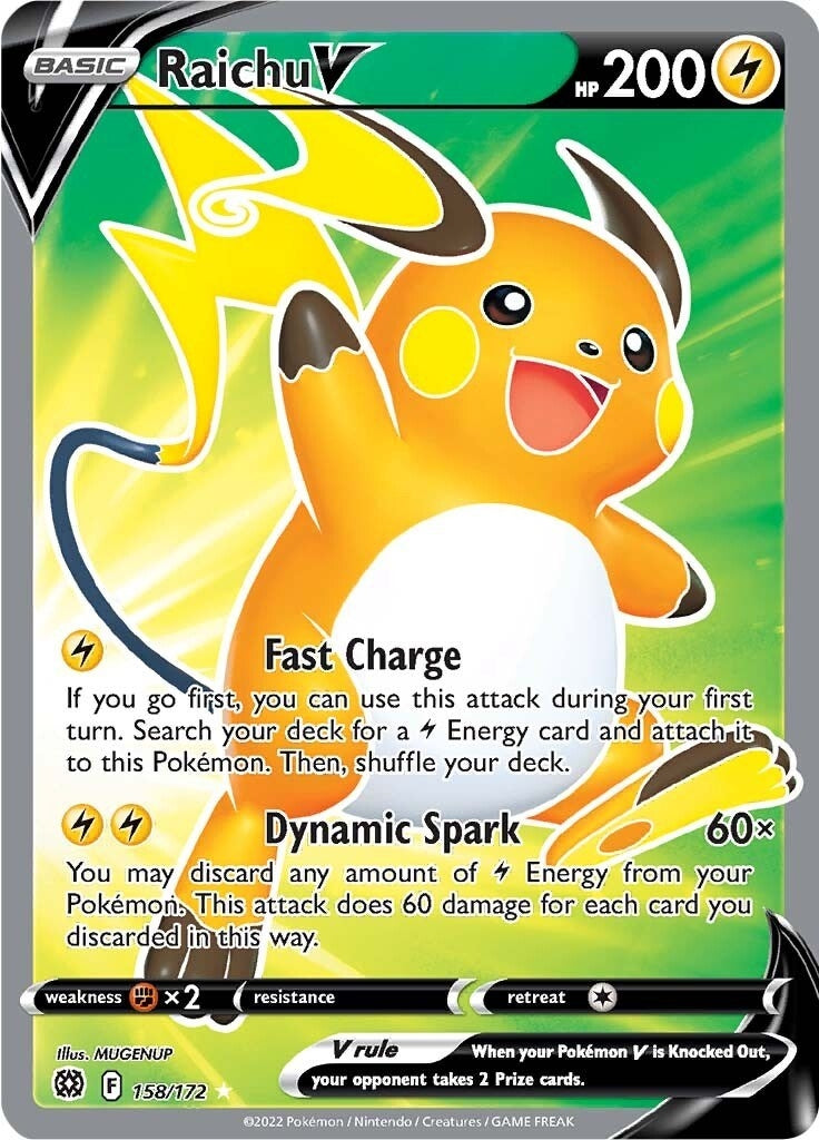 Raichu V (Full Art) (158/172) (SWSH09)