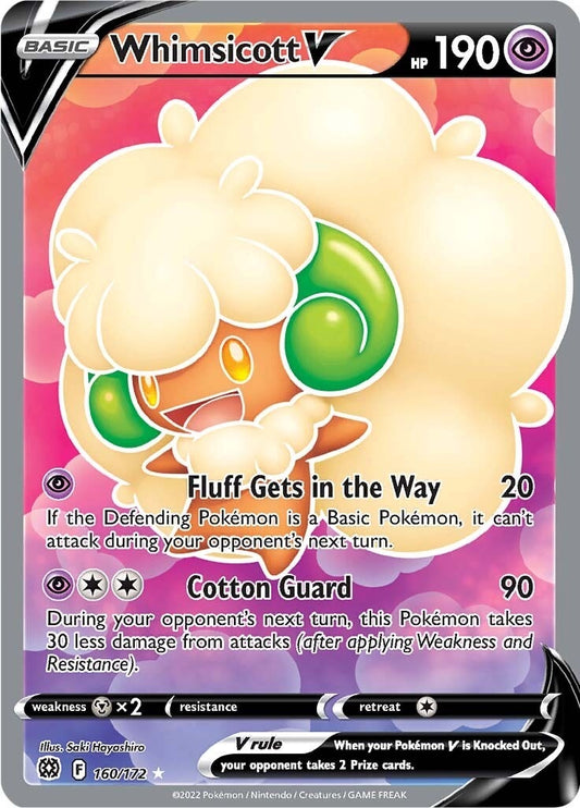 Whimsicott V (Full Art) (160/172) (SWSH09)