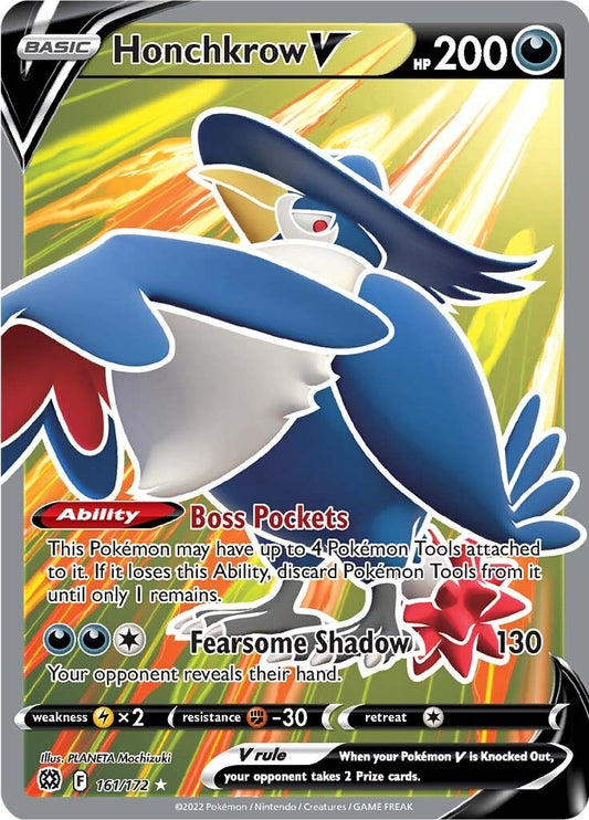 Honchkrow V (Full Art) (161/172) (SWSH09)