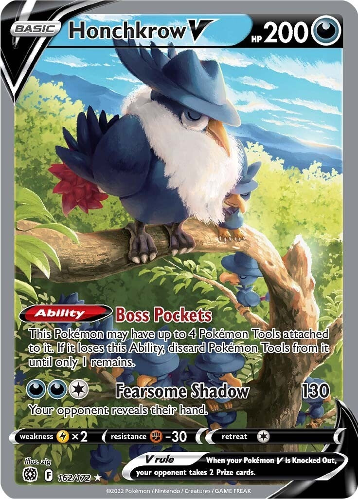 Honchkrow V (Alternate Full Art) (162/172) (SWSH09)