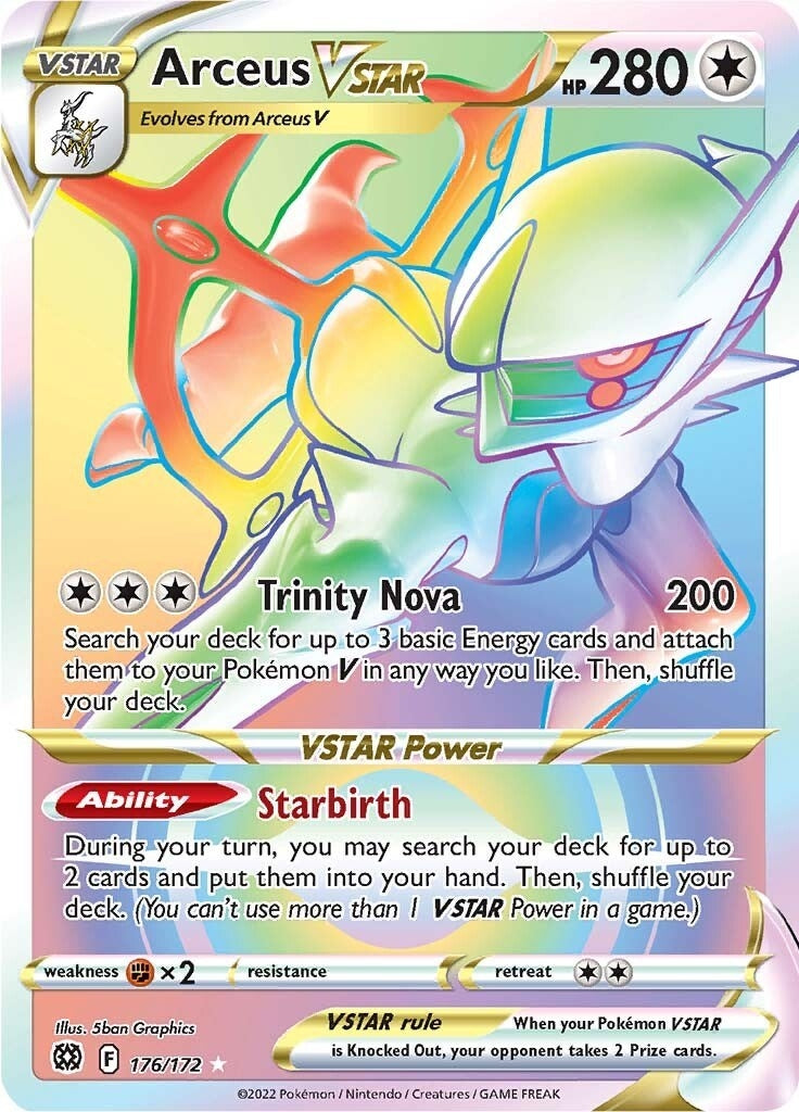 Arceus VSTAR (Secret) (176) (176/172) (SWSH09)