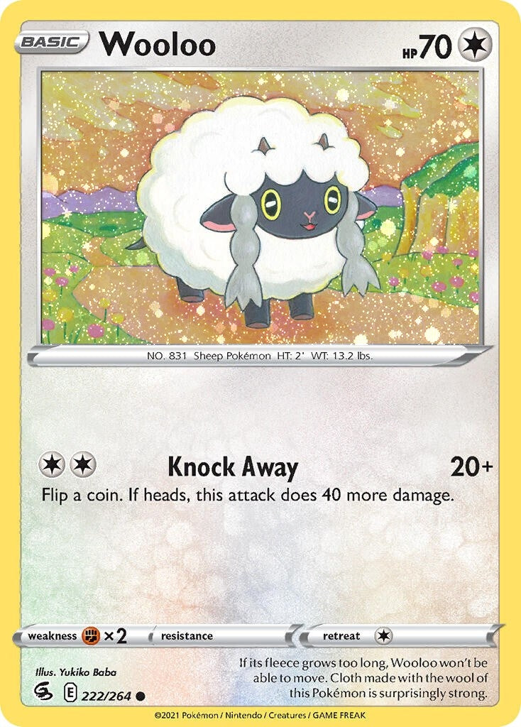 Wooloo - 222/264 (Cosmos Holo) (222/264) (MCAP)
