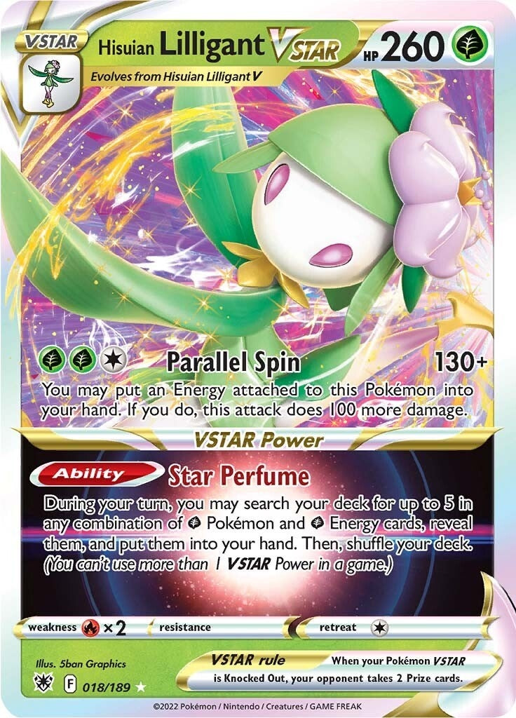 Hisuian Lilligant VSTAR (018/189) (SWSH10)