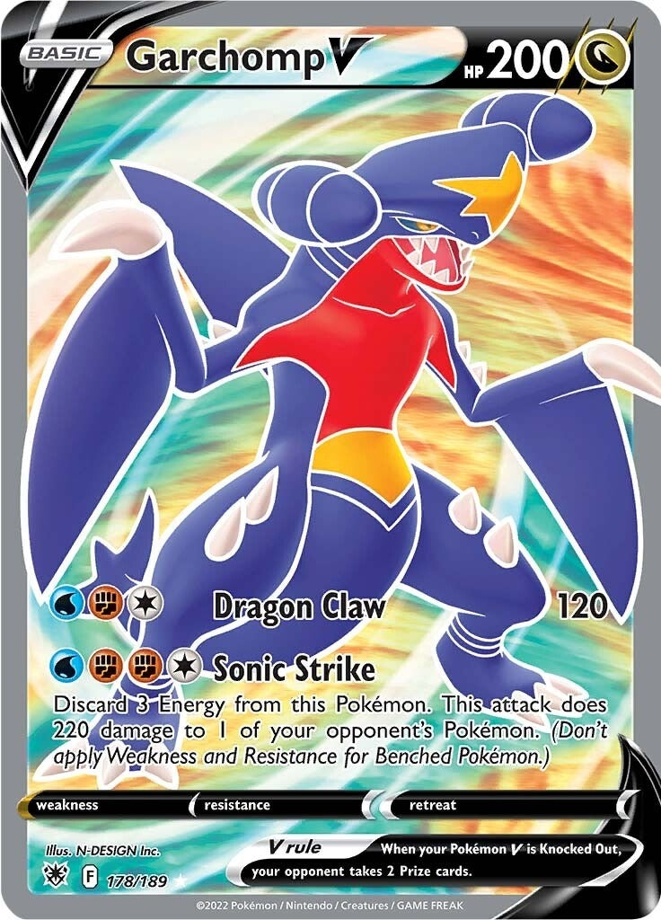 Garchomp V (Full Art) (178/189) (SWSH10)