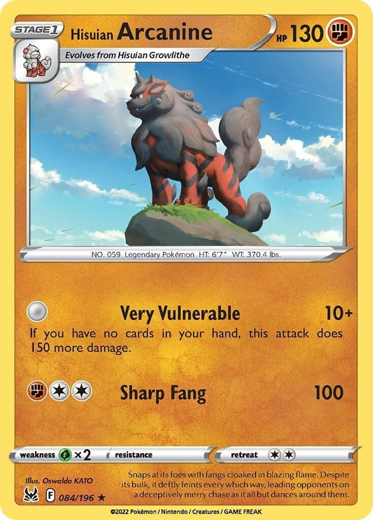 Hisuian Arcanine (084/196) (SWSH11)