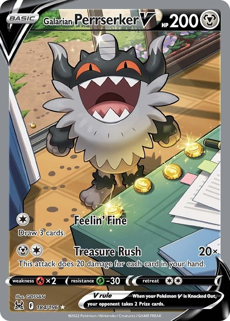 Galarian Perrserker V (Alternate Full Art) (184/196) (SWSH11)