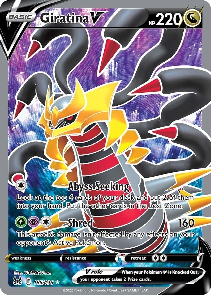 Giratina V (Full Art) (185/196) (SWSH11)