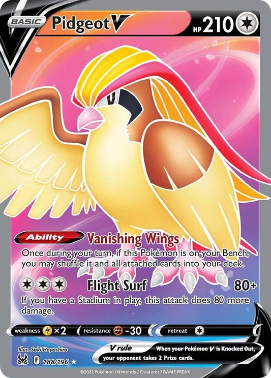 Pidgeot V (Full Art) (188/196) (SWSH11)
