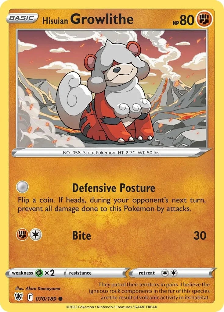 Hisuian Growlithe - 070/189 (Cosmos Holo) (070/189) (PR)