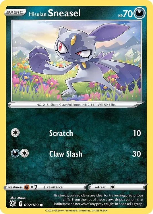 Hisuian Sneasel - 092/189 (Cosmos Holo) (092/189) (PR)