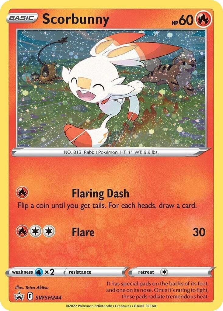Scorbunny - SWSH244 (Cosmos Holo) (SWSH244) (SWSD)
