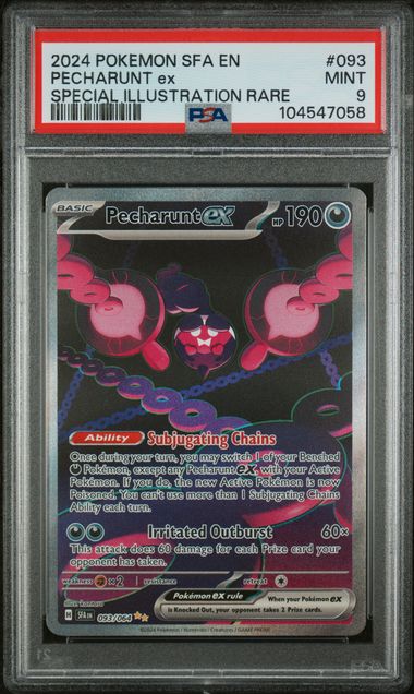 2024 POKEMON SFA EN-SHROUDED FABLE #093 PECHARUNT ex SPECIAL ILLUSTRATION RARE PSA 9