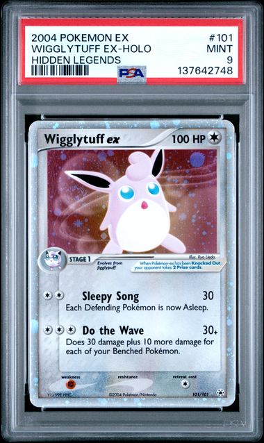 2004 POKEMON EX HIDDEN LEGENDS #101 WIGGLYTUFF EX-HOLO HIDDEN LEGENDS PSA 9